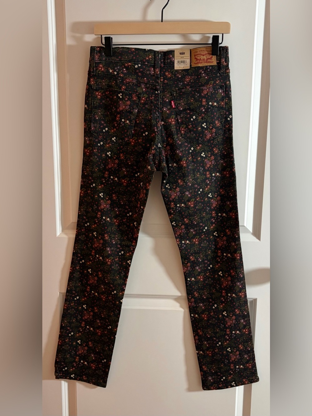 Levi's Floral Print Straight Jeans